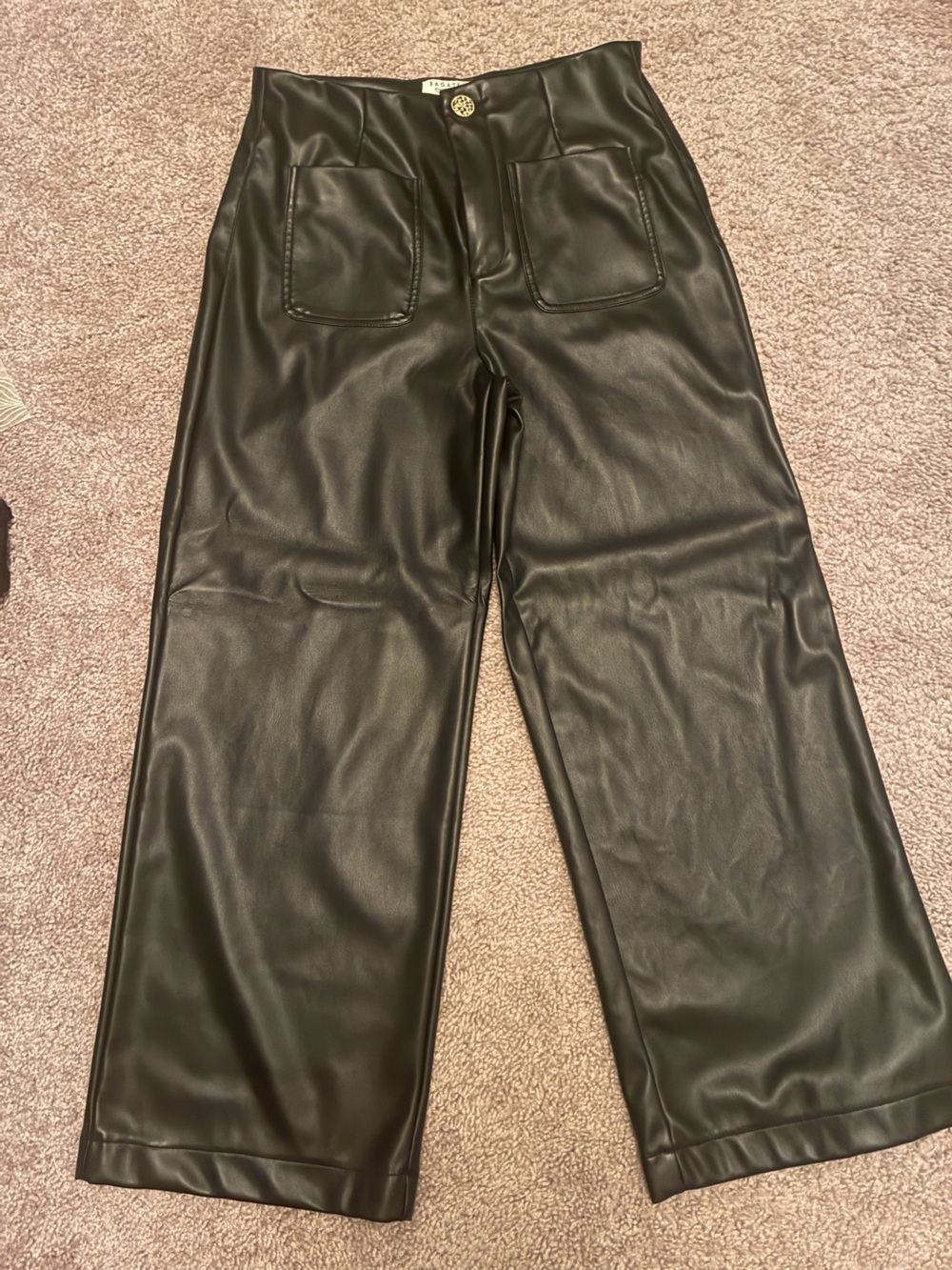 bagatelle Black Faux Leather Pants